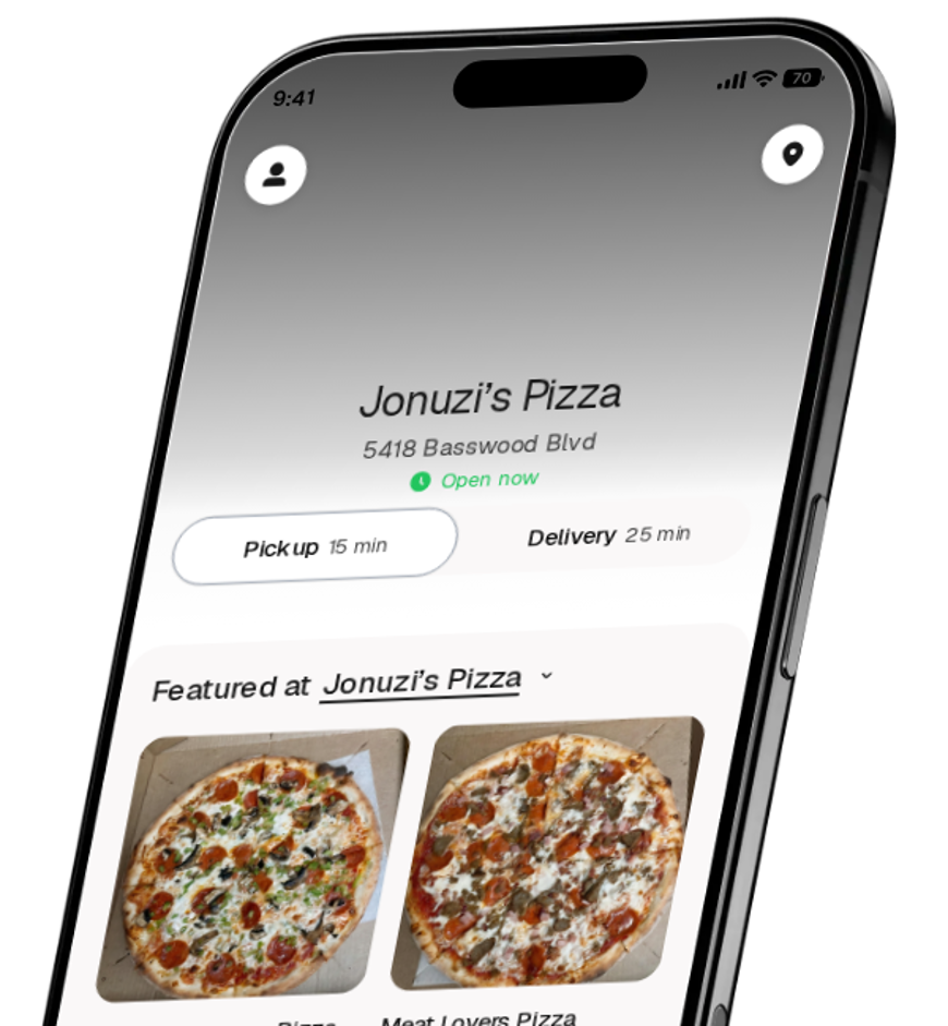 Jonuzi’s Pizza app preview